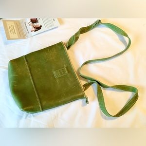NEW portland leather goods green crossbody